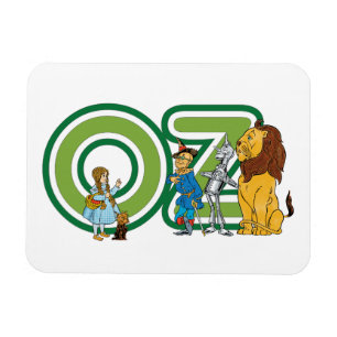 Vintage Wizard of Oz Characters and Text Letters Magnet