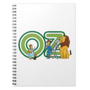 Vintage Wizard of Oz Characters and Text Letters Notebook