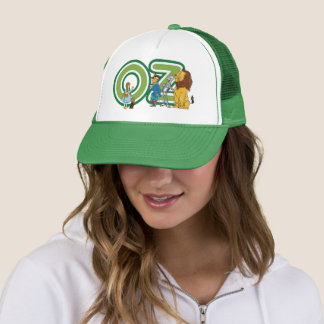Vintage Wizard of Oz Characters and Text Letters Trucker Hat