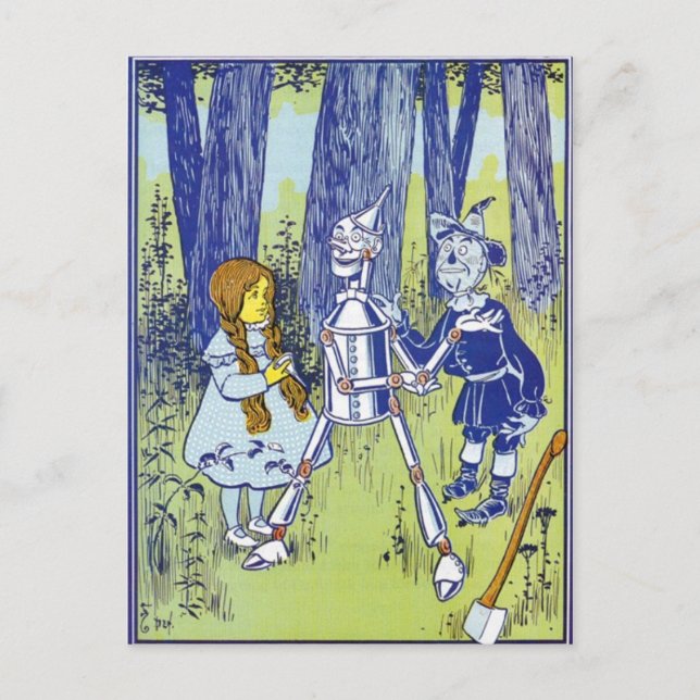 Vintage Wizard of OZ Characters Postcard (Front)
