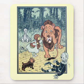 Vintage Wizard of Oz Characters, Yellow Brick Road Mouse Pad