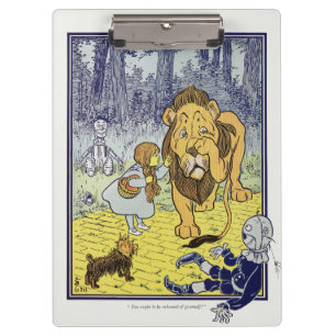 Vintage Wizard of Oz Dorothy and Cowardly Lion Clipboard