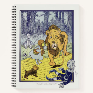 Vintage Wizard of Oz Dorothy and Cowardly Lion Notebook