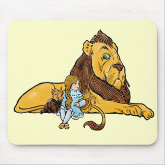 Vintage Wizard of Oz, Dorothy and Toto with Lion Mouse Pad