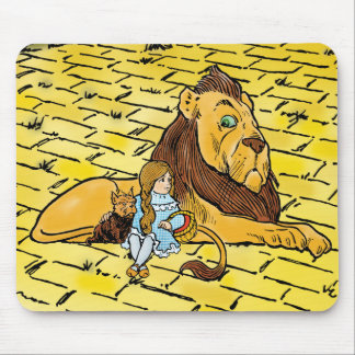 Vintage Wizard of Oz, Dorothy and Toto with Lion Mouse Pad