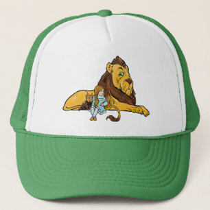 Vintage Wizard of Oz, Dorothy and Toto with Lion Trucker Hat