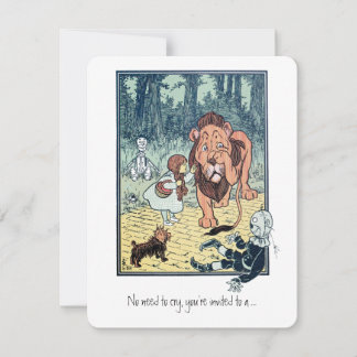 Vintage Wizard of Oz, Dorothy, Boy Birthday Party Invitation