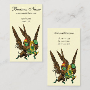 Vintage Wizard of Oz, Dorothy, Evil Flying Monkeys Business Card