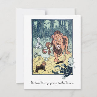 Vintage Wizard of Oz. Dorothy, Girl Birthday Party Invitation