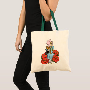 Vintage Wizard of Oz, Dorothy, Red Poppy Flowers Tote Bag