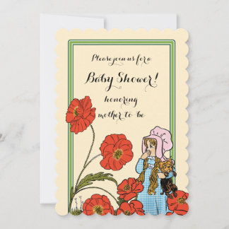 Vintage Wizard of Oz, Dorothy Toto, Baby Shower Invitation
