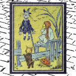 Vintage Wizard of Oz, Dorothy Toto Meet Scarecrow Jigsaw Puzzle<br><div class="desc">Vintage illustration classic children's fairy tales image by William Wallace Denslow, from the Victorian Era story book The Wonderful Wizard of Oz by L. Frank Baum. Dorothy and her pet dog Toto meet the Scarecrow as they follow the yellow brick road on their way to the Emerald City. The girl...</div>