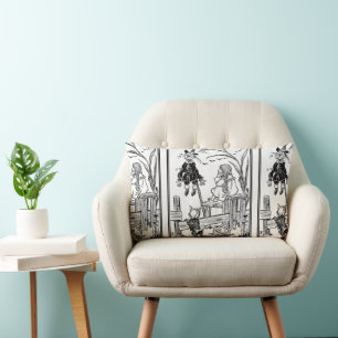 Vintage Wizard of Oz, Dorothy Toto Meet Scarecrow Lumbar Cushion