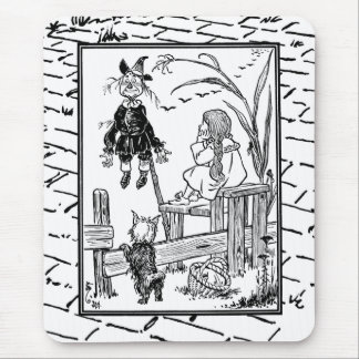 Vintage Wizard of Oz, Dorothy Toto Meet Scarecrow Mouse Pad