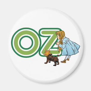 Vintage Wizard of Oz Dorothy Toto with BIG Letters Magnet