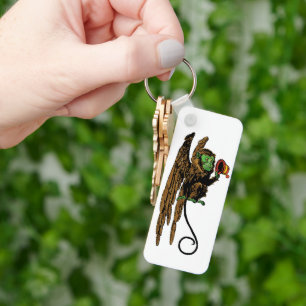 Vintage Wizard of Oz, Evil Flying Monkey Hat Key Ring