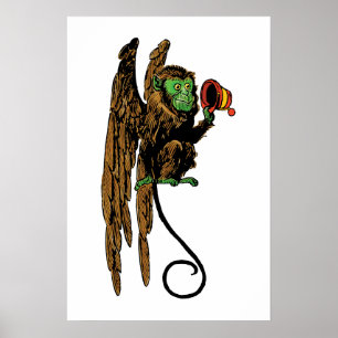 Vintage Wizard of Oz, Evil Flying Monkey Hat Poster
