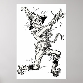 Vintage Wizard of Oz Fairy Tales, the Scarecrow Poster