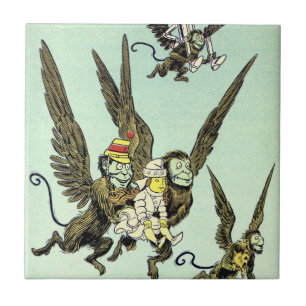 Vintage Wizard of Oz, Flying Monkeys with Dorothy Tile