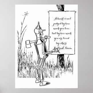 Vintage Wizard of Oz, Tinman Reading Sign