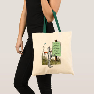 Vintage Wizard of Oz, Tinman Reading Sign Tote Bag