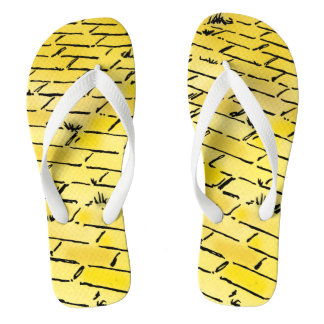Vintage Wizard of Oz Yellow Brick Road by Denslow Jandals