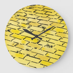 Vintage Wizard of Oz Yellow Brick Road by Denslow Large Clock