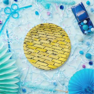 Vintage Wizard of Oz Yellow Brick Road by Denslow Paper Plate