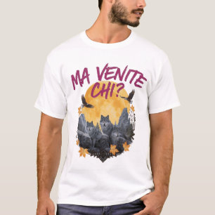 Vintage Wolf & Eagle White Graphic Tee
