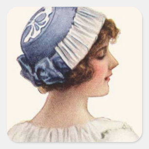 Vintage Woman and Hat Sticker