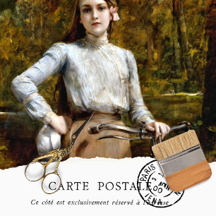 Vintage Woman Bicycle Tissue Paper