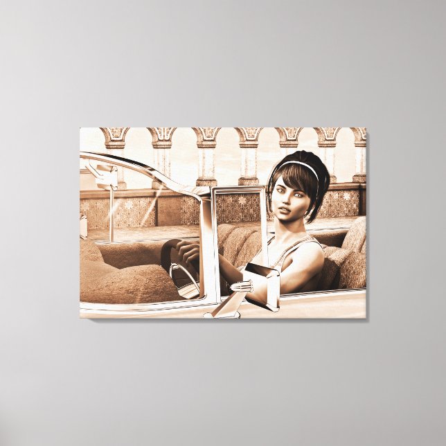 Vintage Woman Canvas Print (Front)