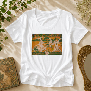 Vintage Woman Cycling with Cupid T-Shirt Plus Size T-Shirt