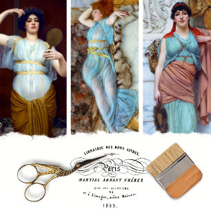 Vintage Woman Decoupage Wrapping Paper