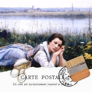 Vintage Woman French Countryside Tissue Paper