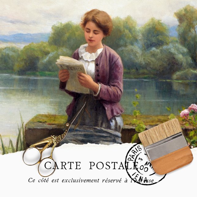 Vintage Woman French Garden Tissue Paper (Creator Uploaded)