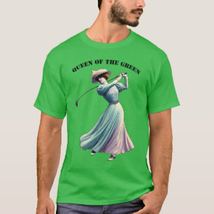 Vintage Woman Golfer Swinging the Golf Club URM T-Shirt