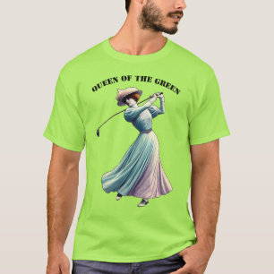 Vintage Woman Golfer Swinging the Golf Club URM T-Shirt