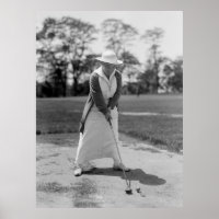 Vintage Woman Golfing, 1910s