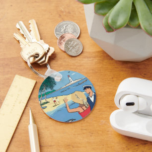 Vintage Woman Keychain