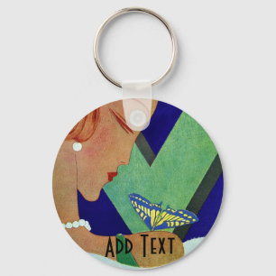 Vintage Woman Keychain