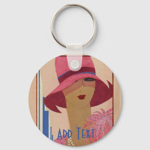 Vintage Woman Keychain