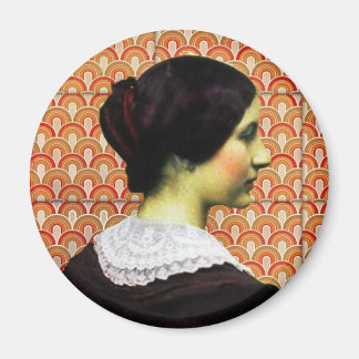 vintage woman magnet