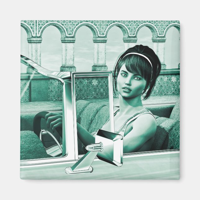 Vintage Woman Magnet (Front)