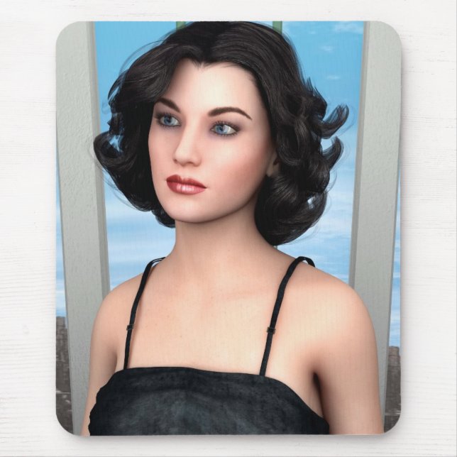 Vintage Woman Mouse Pad (Front)