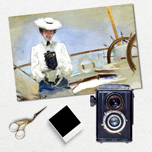 Vintage Woman Photographer Decoupage Tissue Paper