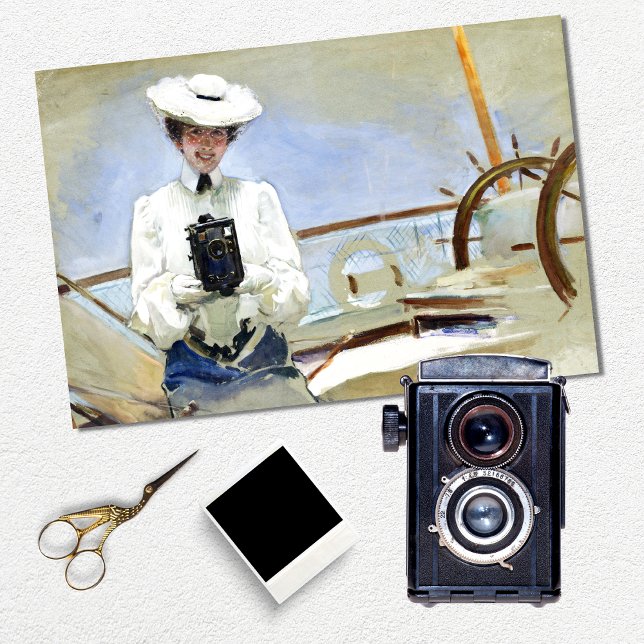 Vintage Woman Photographer Decoupage Tissue Paper (Creator Uploaded)