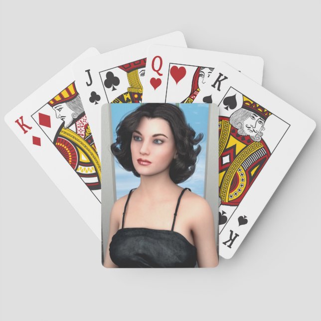 Vintage Woman Playing Cards (Back)