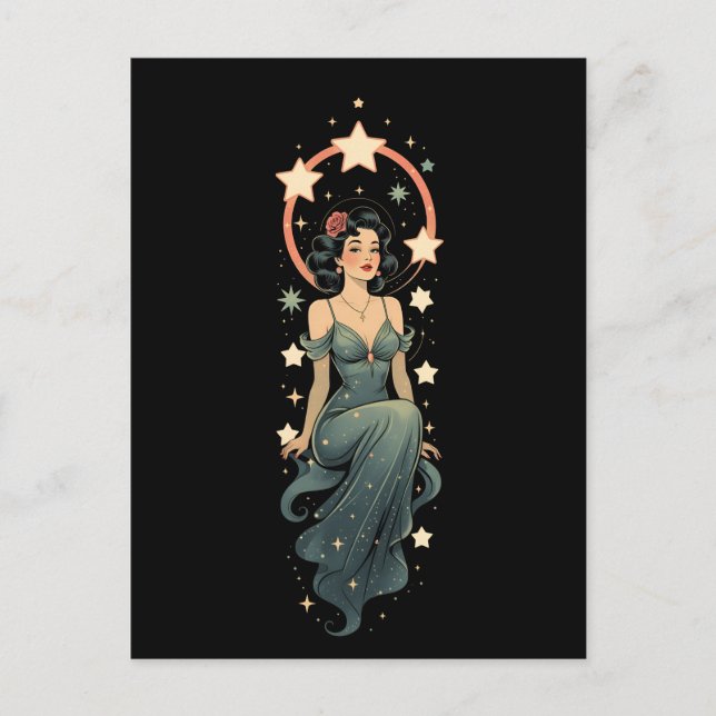 Vintage Woman Postcard (Front)