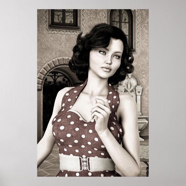 Vintage Woman Poster (Front)